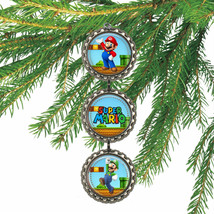 SUPER MARIO Mario Brothers 3D Bottle Cap Christmas Ornament | Gift for Kids - £7.16 GBP