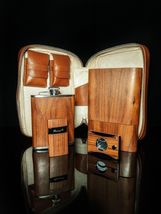 Brizard and Co. Tan Leather  Havana Traveler with cutter & lighter image 7