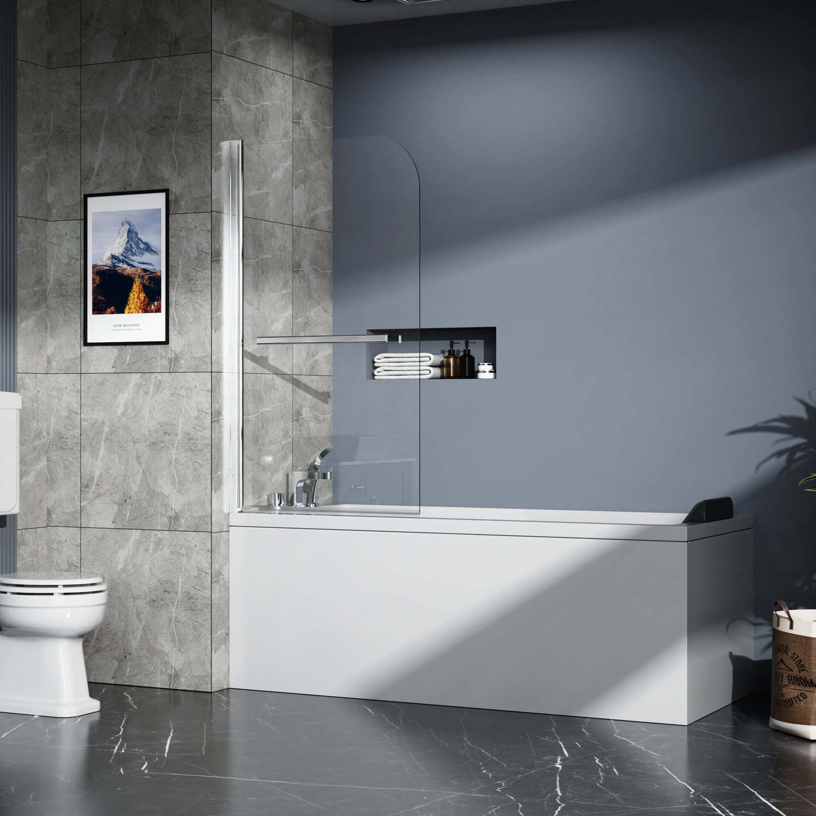 Goodyo 31x55&quot; Frameless Shower Door - Tempered Glass - $254.99