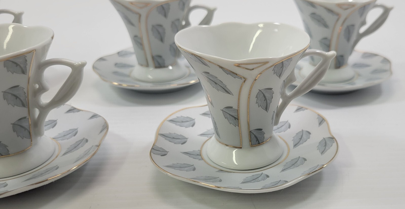 YMM Napoli Floral Demitasse Espresso Coffee Cup and Saucer Serving for 6 Set Item image 4