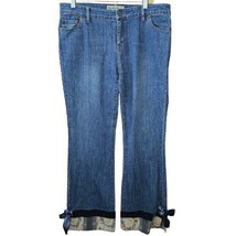 Medium Wash Jeans with Embellished Cuff Size 12 - £34.95 GBP