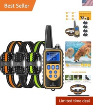 Rechargeable Remote Dog Training Collar with LED Light &amp; Vibration - 3 C... - $67.49
