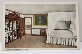 Mount Vernon Virginia Green Room Postcard B6 - £3.89 GBP