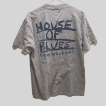 House of Blues New Orleans Jazz Music Louisiana Mardi Gras 90s Gray T-Sh... - $17.52