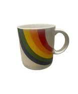 Set Of 2 Vintage Rainbow Ceramic Coffee Mug FTDA 12 Oz PRIDE  - $16.52 CAD