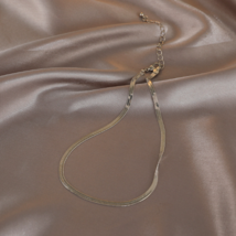 Womens Herringbone Chain Necklace Silver - £29.09 GBP