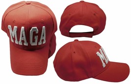 Maga 3D Letters Make America Great Again Red Trump 2024 Embroidered Hat Cap - £20.53 GBP