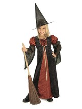 Halloween Concepts Childs Orange Glitter Witch Costume, Medium - £139.13 GBP