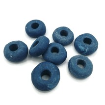 8Pcs Handmade Ceramic Tube Beads For Jewelry Making Blue Spacer Beads La... - £17.13 GBP