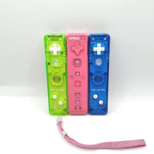 Wii Rock Candy Controllers Pair Blue & Green, Nyko Pink Wiimotes Wii U, Tested - $17.99