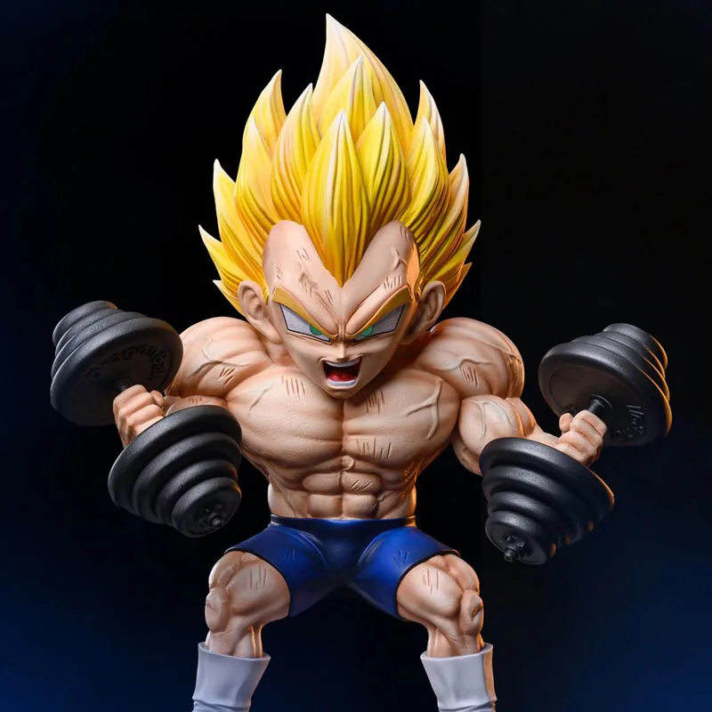 Play 17cm Dragon Ball Z Vegeta Fitness Figure DBZ Model Bodybuilding Series Figu - £42.66 GBP