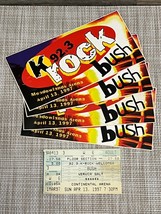 Bush Concert Ticket Stub &amp; Bumper Stickers Continental Arena NJ 4/13/97 ... - £15.44 GBP