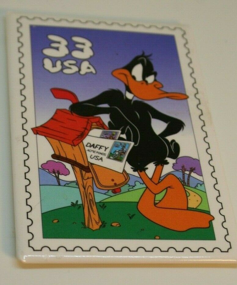 Warner Bros Acme Daffy Duck 33 cent USA stamp magnet 1999 USPS - £11.75 GBP
