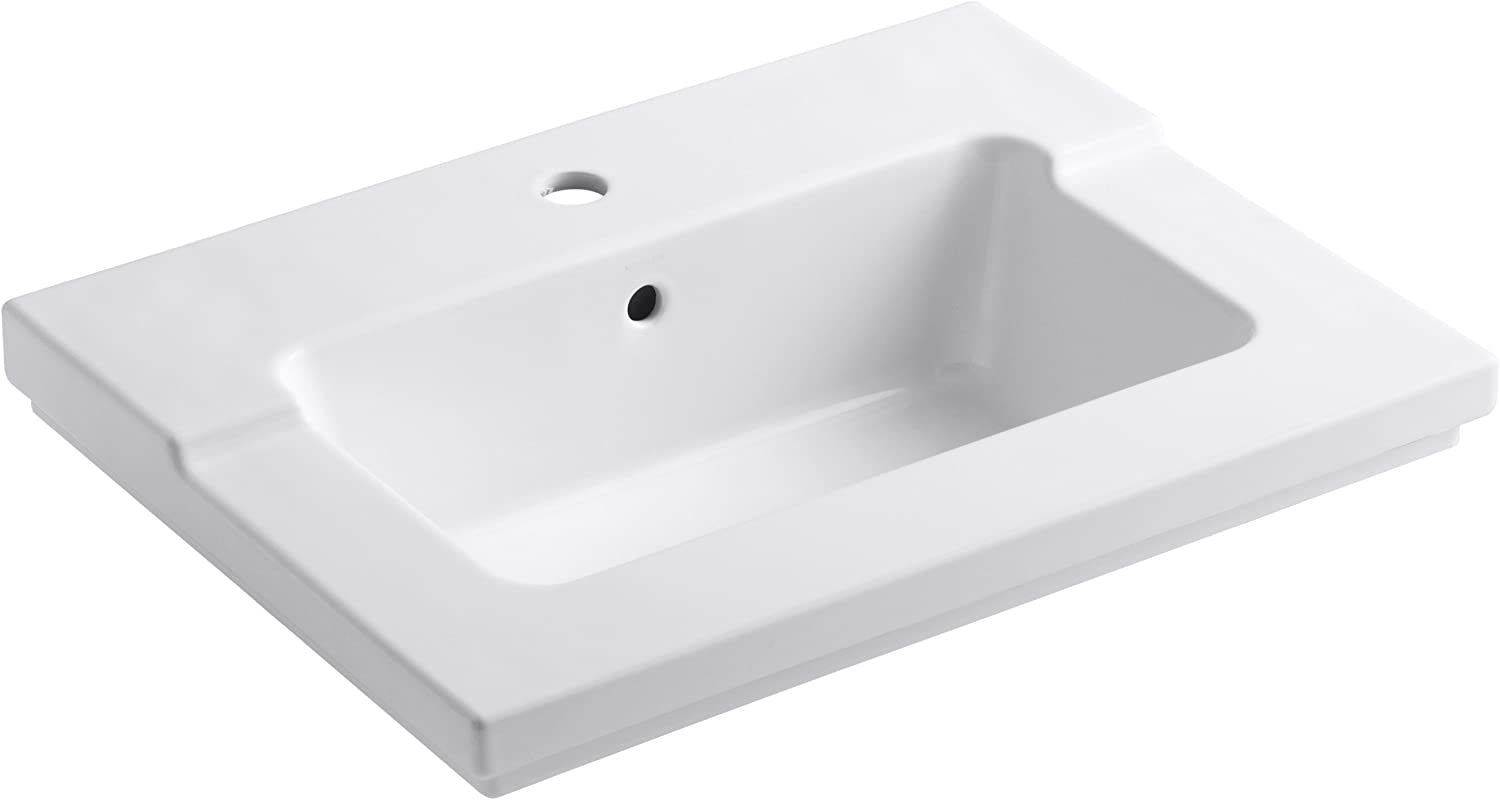 Kohler K-2979-1-0 Tresham One-Piece Surface And Integrated Bathroom Sink, White - $376.99