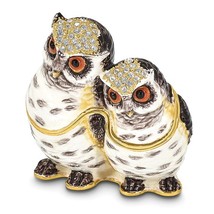 Bejeweled Mother &amp; Baby Owl Trinket Box - £76.71 GBP