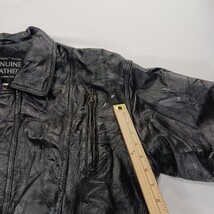 Italian Stone Design Men's Black Navarre Genuine Leather Full Zip Jacket Size XL image 4