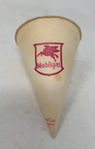 Vintage Unused Mobil Oil Mobilgas Funnel Shape Paper Cup Veecup - £7.95 GBP