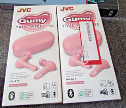 Set of Two JVC Gumy True Wireless Earbuds Bluetooth Headphones HA-A7T Pink - £30.22 GBP