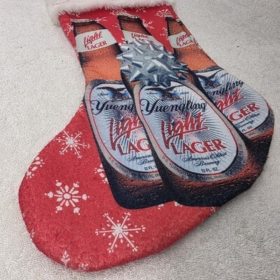 Vintage Yuengling Light Lager Beer Christmas Stocking USA 19” Double Sided Item image 4
