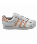 Adidas Superstar White Haze Coral Kids Size 7 Athletic Sneaker - $79.42 CAD