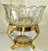 Vintage Epergne 1970s Sovereign House Crystal Glass Bowl Set with Stand NIB - £299.85 GBP