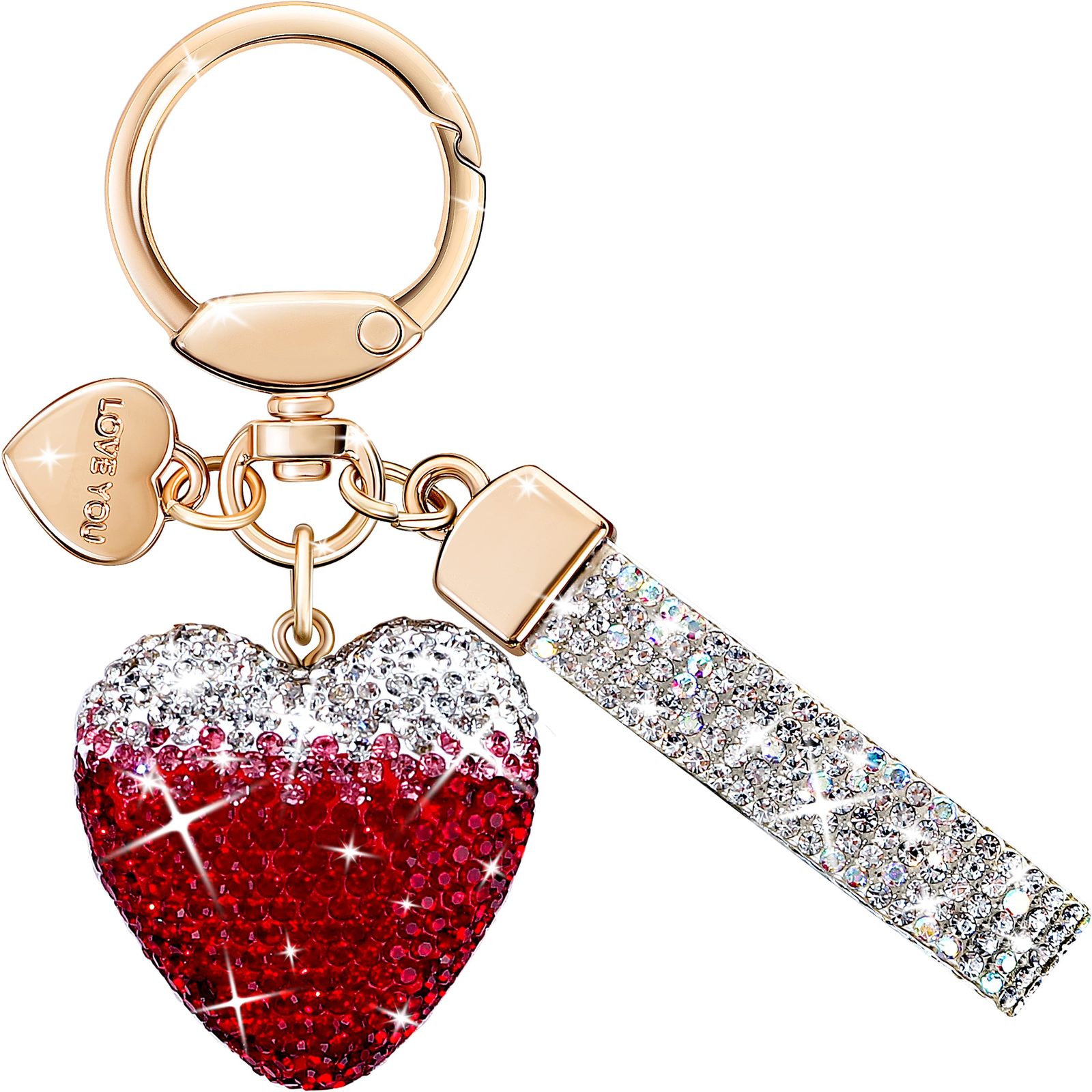 YATOISUR Sparkly Rhinestone Keychain for Women, Key Chains Gift for Girls, Cute