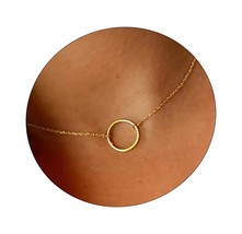 Dainty Gold Choker Necklace Simple Necklace for Women - £37.39 GBP