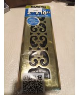 Decor Grates Scroll Steel Plated Brass Floor Register. 2&quot;x12&quot;. Gold, SPH210 - €15,20 EUR