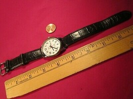 Working Analog Quartz Wrist Watch Timex Indigo Eddie Bauer Leather Band [j21g] - £49.06 GBP