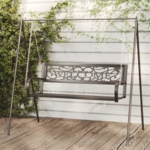 Garden Swing Bench 125 cm Steel and Plastic Black - £64.44 GBP