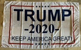 Trump 2020 Keep America Great White Kag Usa President 3X5 Flag Rough Tex ® 100D - £14.79 GBP