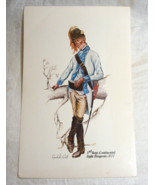 Vintage Donald C Cook Colored Print 3rd Regiment Continental Light Drago... - $24.74