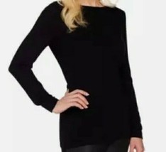H by Halston ~ Reversible Wrap Style ~ Long Sleeve Sweater ~ Black ~ Size Large - £21.05 GBP