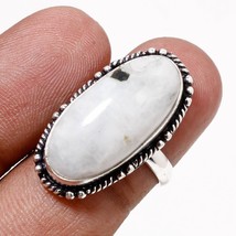 Rainbow Moonstone Gemstone Handmade Ethnic Jewelry Adjustable Ring SA 6638 - £4.78 GBP