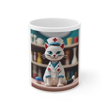 Mug Cat Nurse Claymation Gifts for Nurse Lovers Gifts for Cat Lovers Cof... - £11.96 GBP