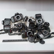 Lot of 10 Nikon FM10 N50 N65 N6006 SLR Film Camera + Lenses For Parts or Repair - £116.80 GBP