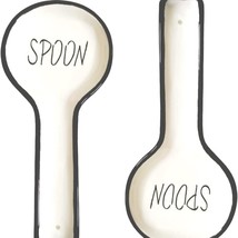 Spoon Rests. TWO. Ceramic. White - £22.89 GBP
