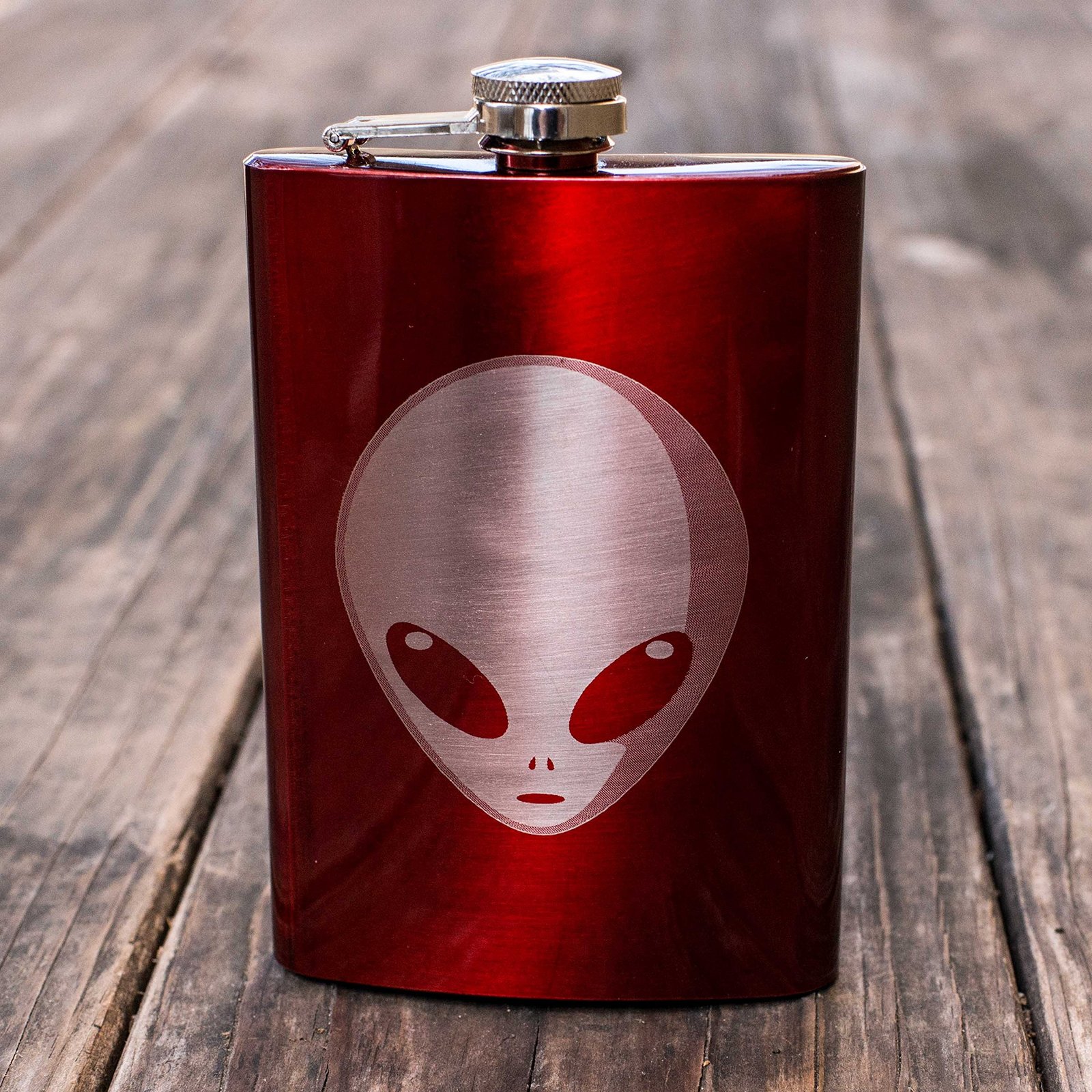 8oz RED Alien Flask 8oz RED Alien Flask