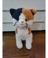 Hugfun Big Calico Kitty Cat Plush Stuffed Animal 14&quot; Tricolor Yellow Bla... - $696.94 MXN