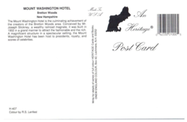 Mount Washington Hotel Bretton Woods New Hampshire Postcard - £17.44 GBP