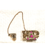 Kappa Delta Rho 14k Yellow Gold Pin With Rubies Seed Pearls With Pi Hang... - £180.65 GBP