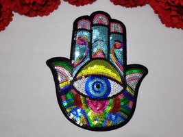 Hand  patch, Fashion Sequin patch, Iron on patch  - £7.76 GBP