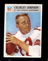 1966 Philadelphia #163 Charley Johnson Good+ Cardinals *X101955 - £1.37 GBP