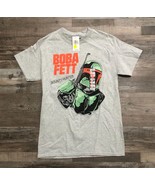 Star Wars Boba Fett Bounty Hunter Adult Small T Shirt New w Tags Gray - $13.07