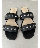 ISA TAPIA Black Silver tone Ball  Flats  39 Gorgeous - $942.37 MXN