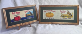 Bob White Brand Tomotoes Pumpkin Vienna MD Antique Framed Matted Origina... - $39.95