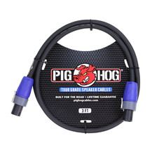 Pig Hog Speaker Cable 3ft 14 gauge wire SPKON to SPKON - £39.04 GBP
