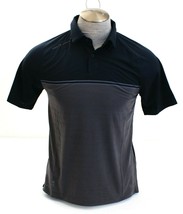 Under Armour Golf Threadborne Calibrate Black Short Sleeve Polo Shirt Me... - $74.99