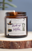 Drink Up Witches Scented Soy Candle: Halloween item, Free Shipping, Fall Scent - £19.77 GBP