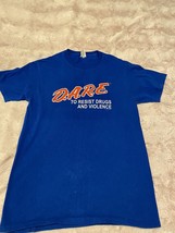 D.A.R.E. Dare Officially Licensed Keeping Kids Off Drugs Blue T-Shirt S - £7.49 GBP